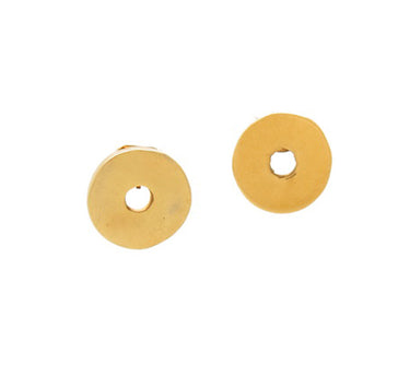 Aretes rondana dorados.